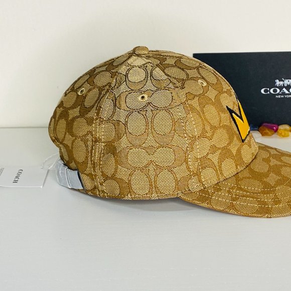 NWT COACH HAT X Jean-Michel Basquiat Signature Khaki Limited Edition NEW C5390 - Picture 3 of 8